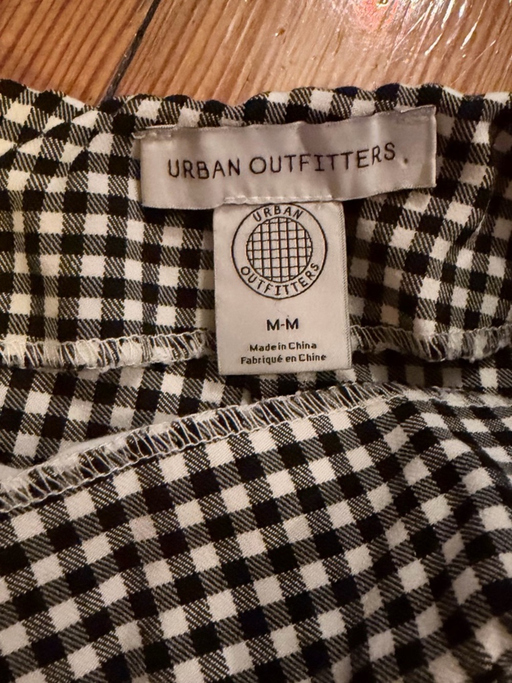 Urban Outfitters Black and White Gingham Mini Skirt - Picture 3 of 4